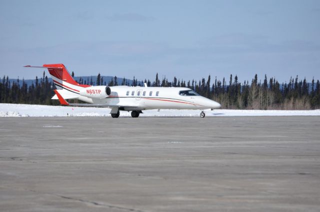 Learjet 45 (N65TP) - TAXIING TO PARKING POSITION IRVING AVIATION GOOSE BAY, LABRADOR