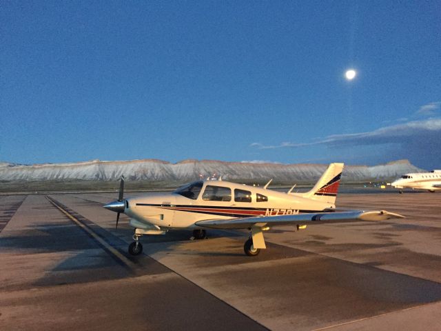 Piper Cherokee (N77PM) - In front of Bookclifs Grand Junction, CO