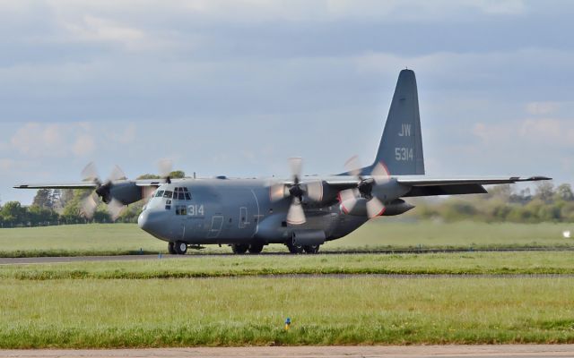 Lockheed C-130 Hercules (16-5314) - usn c-130t 165314 returning to shannon on a full emergency 24/4/14.