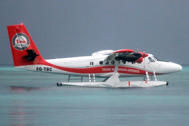 De Havilland Canada Twin Otter (8Q-TBC) - Taxiing for departure at Kanifushi Island on 5-Jan-24.