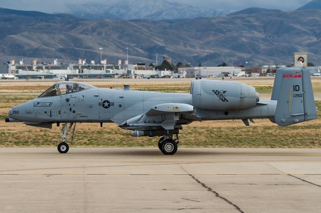 Fairchild-Republic Thunderbolt 2 (80-0250) - Hog 21 departing Boise for drill.  Full Quality photo: a rel=nofollow href=http://www.airliners.net/photo/USA---Air-Force/Fairchild-A-10C-Thunderbolt-II/2561221/L/&sid=f003a3da4725ac313453363eda7ae215http://www.airliners.net/photo/USA---Air-Force/Fairchild-A-10C-Thunderbolt-II/2561221/L/&sid=f003a3da4725ac313453363eda7ae215/a