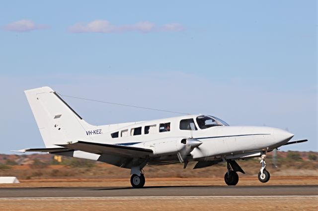 Cessna 402 (VH-KEZ) - Touch down on YCAR RWY 22 9/4/2020