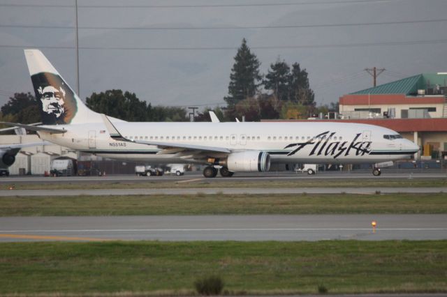 Boeing 737-800 (N551AS) - November 02, 2009 Taxi for take off @ 3-0-R