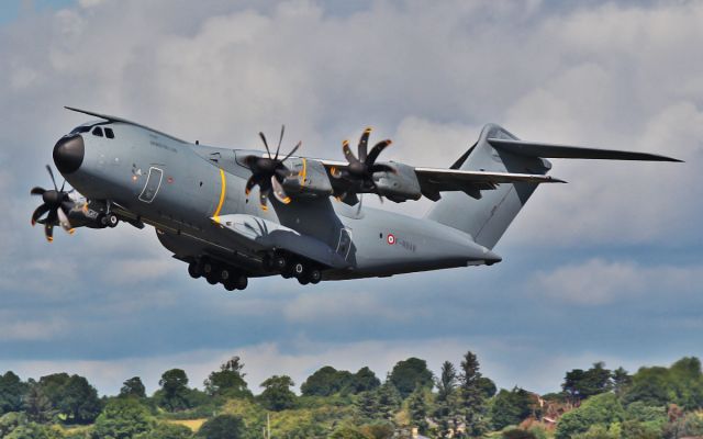 AIRBUS A-400M Atlas (F-RBAB) - french air force a400m f-rbab dep shannon after a fuel-stop 9/8/14.