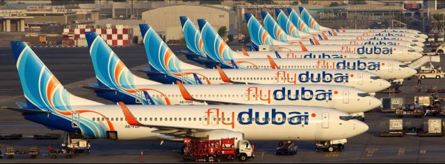 Boeing 737-800 (A6-FDU) - Busy morning at Dubais Terminal 2 as all of these Flydubai 737s get prepared to operate their next flights.br /br /Sidenote: This picture was taken WAY BEFORE A6-FDN was destroyed while flying as FZ981! Please do not point out the obvious in your comments because I already know!