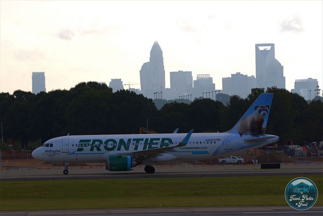 N362FR — - Wellington with the Charlotte Skyline in the Background