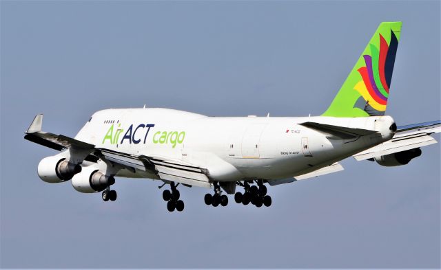 Boeing 747-400 (TC-ACG) - AirAct cargo b747-481(bdsf) tc-acg landing at shannon from istanbul 30/5/21.