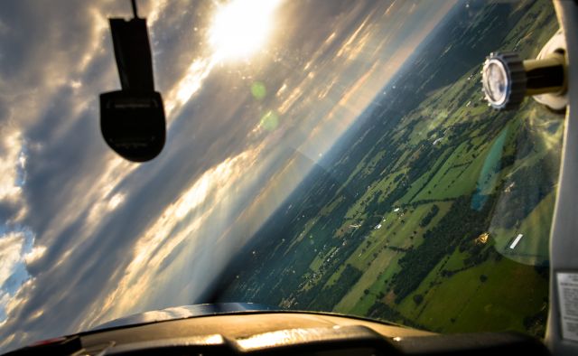 Cessna 152 (N25497) - A steep turn south of Tyler over the beautiful countryside.