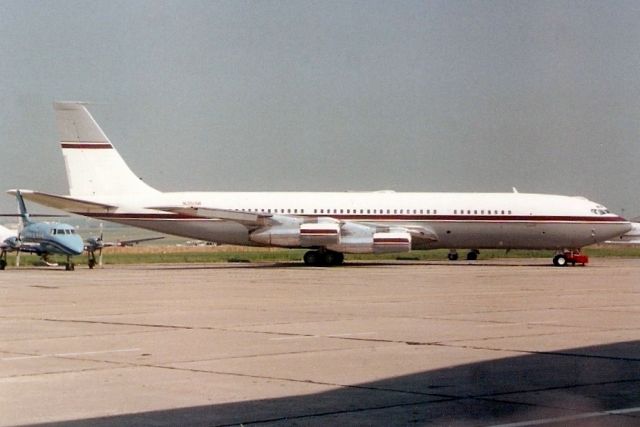 Boeing 707-300 (N351SR) - Seen here on 13-Jun-89.  Became EL-SKD Dec-89 then G-BSZA, VR-BMV, VR-BOR, HZ-SAK1, P4-FDH and N707CA.