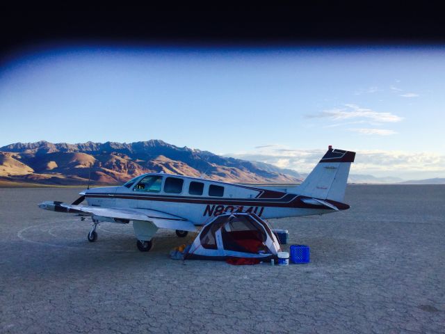 Beechcraft Bonanza (36) (N8044U) - Alvord desert