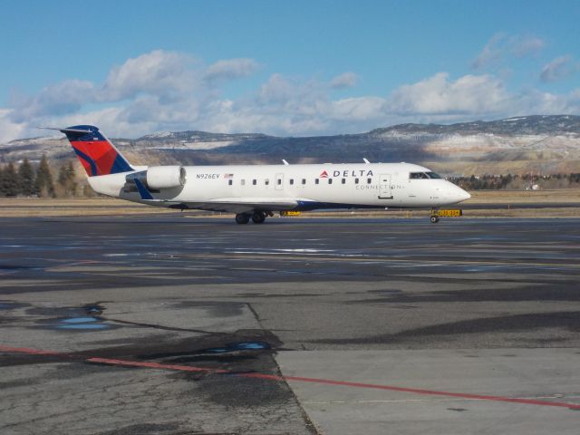 Canadair Regional Jet CRJ-200 (N926EV) - Taxing to take off back to SLC.br /br /Photo taken on Nov 5, 2022 at 11:51 MDT