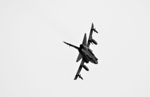 — — - tornado banking round after a low pass, duxford battle of britain airshow 2018