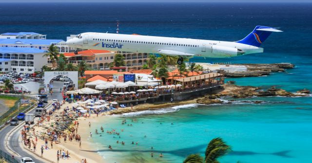 McDonnell Douglas MD-83 (PJ-MDF) - TBT throw back Thursdays gone and will never be forgotten Insel Air MD82 PJ- MDF in her better days entertaining the crowds at Maho beach.br /br /03/07/2016