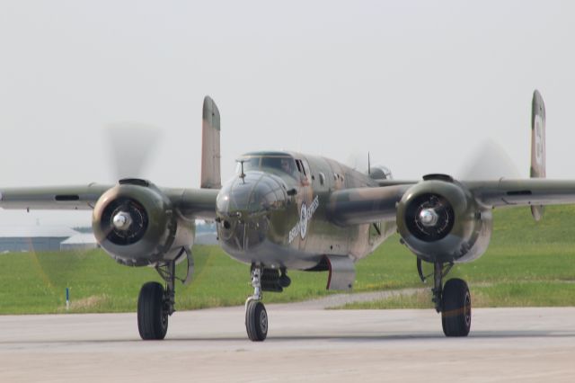 North American TB-25 Mitchell (N410V) - Engines humming nicely.   br /Berlin Express gave paying customers some air time over the Fox Valley and Oshkosh Metro areas during AirVenture 2021. 