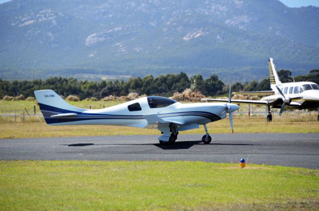 PAI Lancair 320 (VH-HIN) - Lancair 360 arriving at Flinders Island, Mar 2018