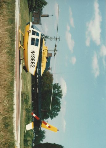 Bell JetRanger (N49662) - Bell JetRanger (Long) about 1988. Maryland State Police transitioned to Dauphins in 1990 and are presently transitioning to the Agusta Westland AW139. Sorry about orientation.