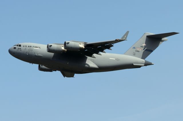 Boeing Globemaster III (03-3119) - 'Reach 622'', 'Spirit of G.V. 'Sonny' Montgomery', from the172nd Airlift Wing of the Mississippi Air National Guard stationed at stationed at Allen C. Thompson Field Air National Guard Base, Jackson, MS    9/24/20