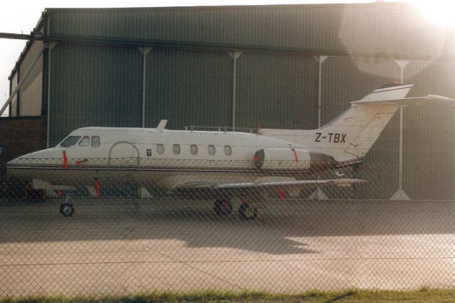 Hawker Siddeley HS-125-400 (Z-TBX) - Seen here on 11-Apr-92.br /br /Reverted to ZS-MAN 28-Sep-94.