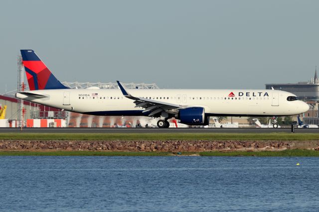 Airbus A321 (N501DA) - DL 374 arriving from San Francisco. N501DA is Delta's first A321 Neo, delivered on 3/23/22