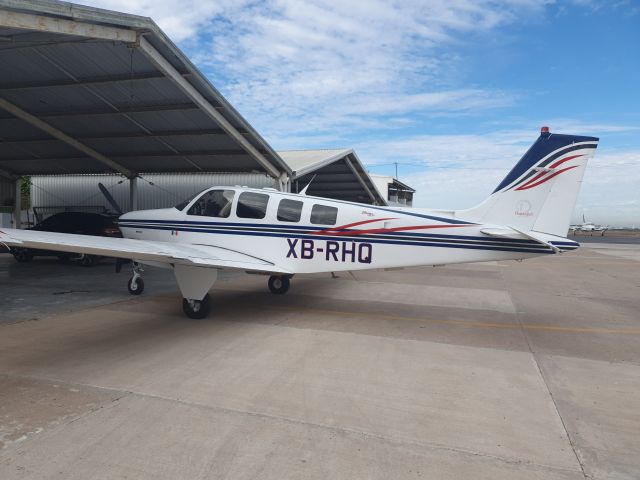 Beechcraft Bonanza (36) (XB-RHQ) - aeropuerto de ciudad obregon afuera de hangar