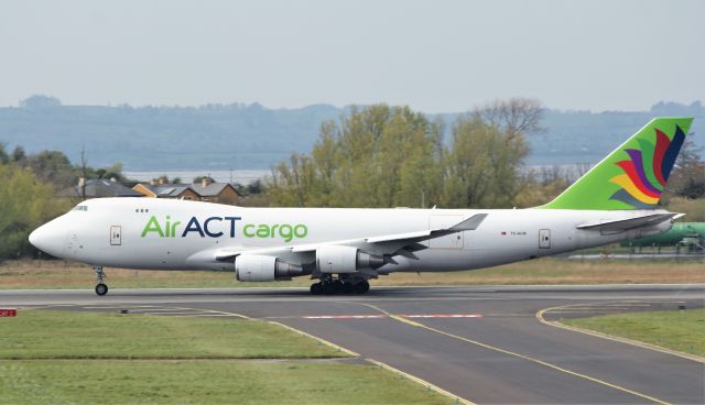 Boeing 747-400 (TC-ACM) - air act cargo b747-428f tc-acm dep shannon for chicago 9/4/20.