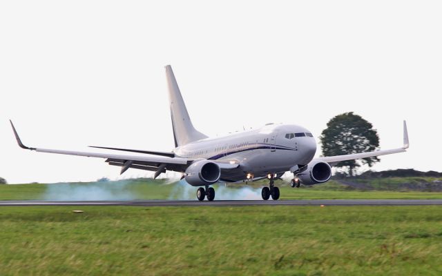 Boeing 737-700 (N737AG) - funair corporation b737-7 bbj n737ag doing one circuit at shannon 5/10/16.