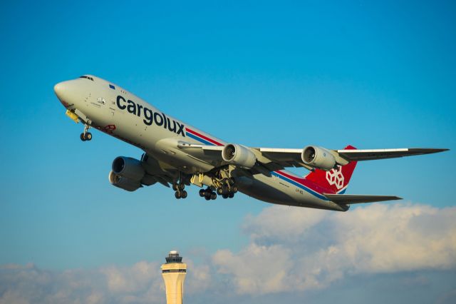 Boeing 747-200 (LX-VCL) - This Boeing 787-8 was photographed departing Miami International Airport.  Was standing near a very popular plane spotting location, adjacent to the El Dorado Furniture Outlet Store,  