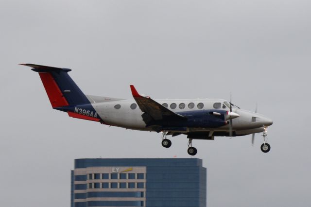 Beechcraft Super King Air 350 (N396AA) - Landing at John Wayne Airport, May 24 2018.