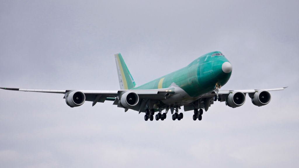 BOEING 747-8 (VP-BJS) - BOE609 on final to Rwy 16R to complete a B1 flight on 1.21.19. (B747-8F / ln 1551 / cn 63787).