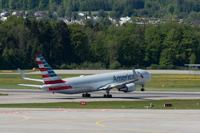 BOEING 767-300 (N399AN) - Take from E concourse observation deck.