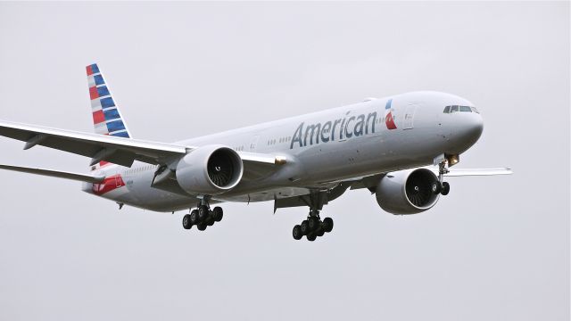 BOEING 777-300 (N721AN) - BOE305 on final approach to runway 16R to complete a flight test on 3/10/13. (LN:1083 cn 31546).