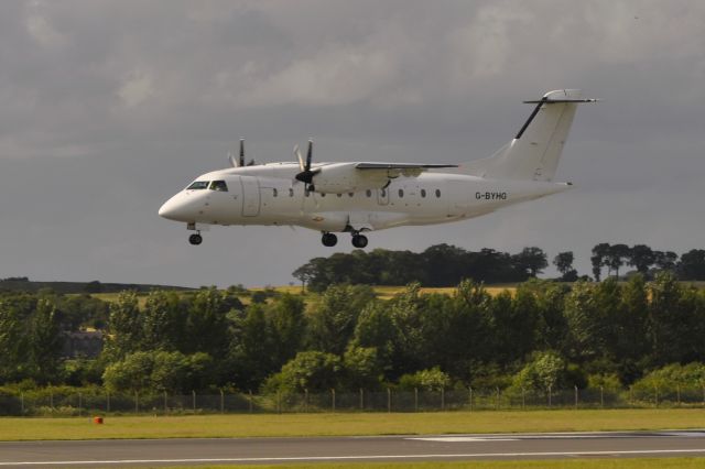 Fairchild Dornier 328 (G-BYHG) - Loganair Airways Dornier 328-110 G-BYHG landing in Edinburgh