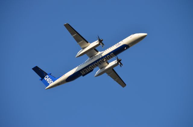 de Havilland Dash 8-400 (C-GLOZ) - The Bombardier Q400 flew low over Richmond Hill, ON (very near CYKZ) on a demo flight out of CYZD.