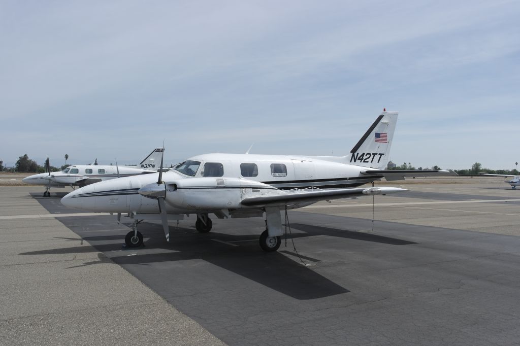 Piper Navajo (N42TT) - Parked at Fresno Chandler Executive in Fresno, California on April 11, 2015.