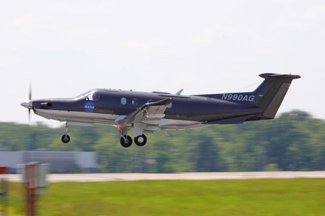 Pilatus PC-12 (N990AG) - New addition to the NASA Glenn Research Center fleet. I caught NASA990 performing a few touch & go’s on RWY 6L this morning (13 Jun 2022).