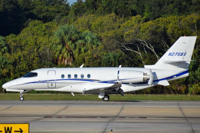 Cessna Citation Latitude (N275BS) - 2015 Cessna 680A Citation Latitude (opby Aircraft Mgmt. Group) arriving on Runway 19R at Tampa International