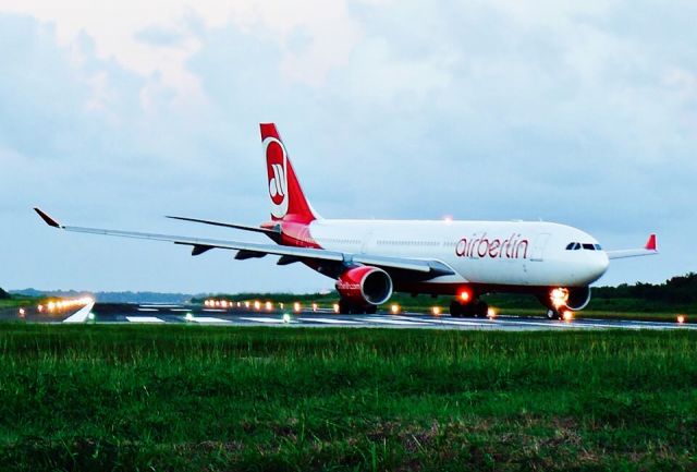 Airbus A330-200 (D-ABXC) - Air Berlin A332 Taxy To the Runway 08 At MDPP airport!