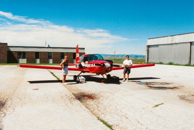 Grumman AA-5 Tiger (N6044L) - On a cross country from KAXS (Altus, OK) to KRAP.  This was Aug 3, 1997.  Possible original color scheme.  