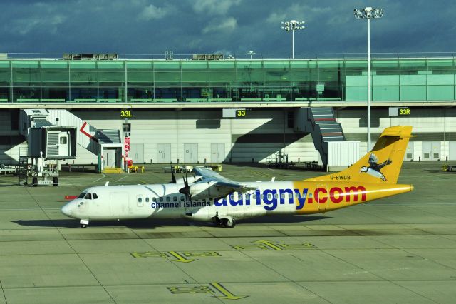 ATR ATR-72 (G-BWDB) - Aurigny ATR 72-202 G-BWDB in London Stansted