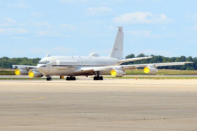 Boeing 707-100 (N404PA) - Paul Revere parked ar KPSM while runway work is being done at its home base KBED