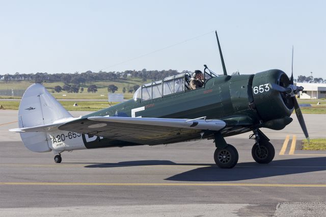 COMMONWEALTH (1) Wirraway (VH-BFF) - Temora Aviation Museum (VH-BFF) Commonwealth Aircraft Corporation CA-16 Wirraway (A20-653) taxiing at Wagga Wagga Airport.