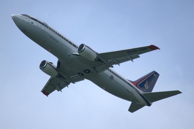 BOEING 737-400 (HS-CMV) - low approach at Innsbruck