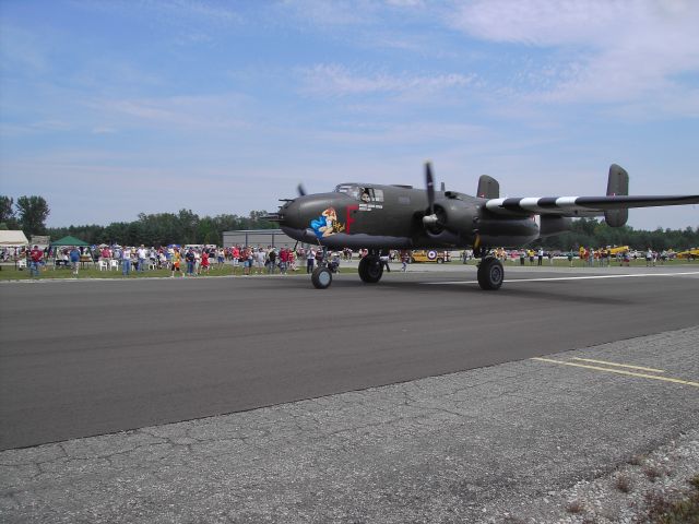 North American TB-25 Mitchell — - Up for the day.  Departing.