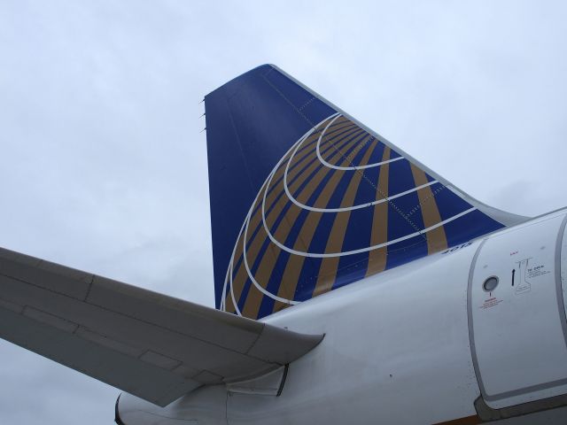 Airbus A319 (N815UA) - The tail of a United Airlines Airbus A319, N815UA at Chicago OHare International Airport (KORD) on September 27, 2015. 