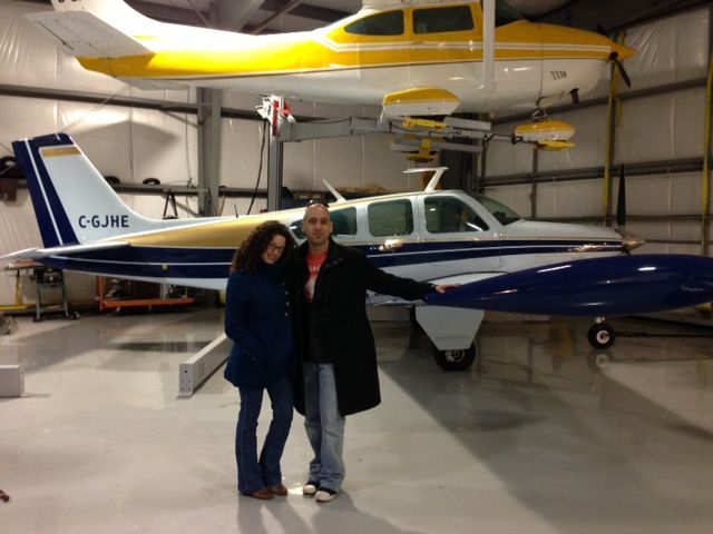 C-GJHE — - Son with girlfriend in hangar...JHE is on the ground!!