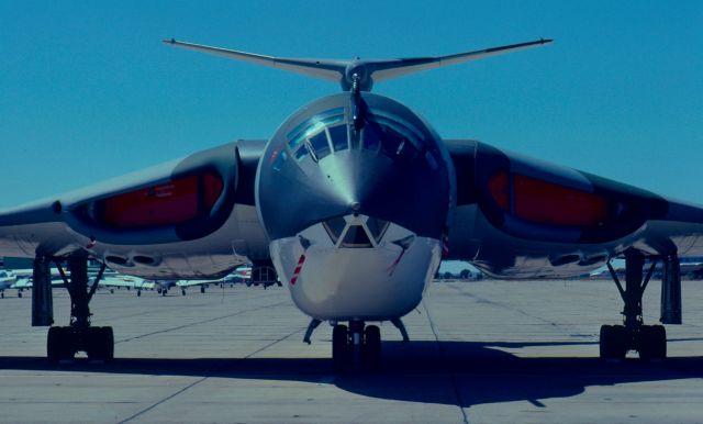 — — - Handley Page Victor British jet-powered strategic bomber. Brown Field San Diego California MAY 1979