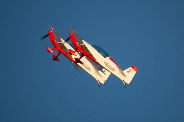 EXTRA EA-300 (N718BH) - Pillup 66 Aerostars preforming at the Central Iowa Airshow.  Photo taken August 23, 2019 with Nikon D3200 at 400mm.