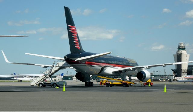 N757AF — - Donald Trumps new Boeing 757 N757AF rests at its new home, Five Towers at KLGA on June 2, 2011.