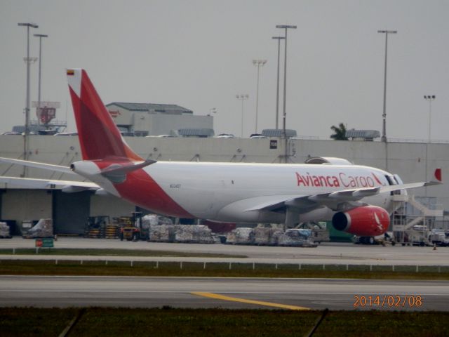 Airbus A330-200 (N334QT) - An Avianca A330-200F.Takes in pallets in the cargo area!