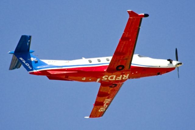 Pilatus PC-12 (VH-FVB) - Getting airborne off runway 23 and heading off on another mercy flight, on the last day of the Australian summer. Thursday 28th February 2013